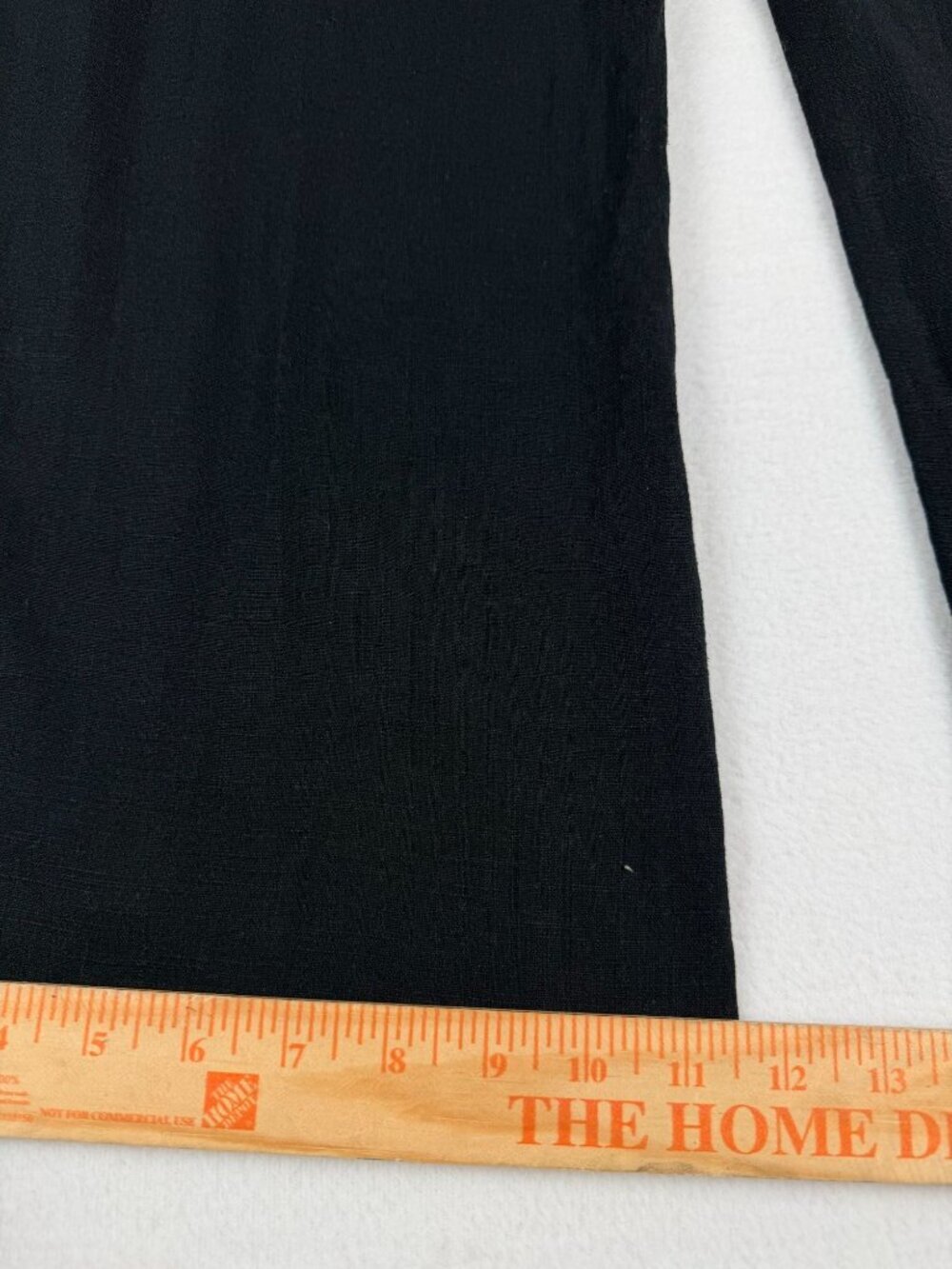Halston Womens Black Wide-Leg Linen Viscose Blend Pants Size 12 Side-Zip Closure - Picture 12 of 14